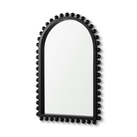Leeds 23L x 35H Black Wood Arch Frame Mirror from Mercana - Luna Furniture