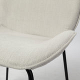 Inala White Fabric Seat Black Metal Frame Dining Chair, Set of 2 from Mercana - Luna Furniture