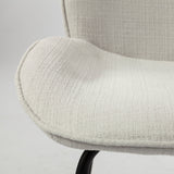 Inala White Fabric Seat Black Metal Frame Dining Chair, Set of 2 from Mercana - Luna Furniture