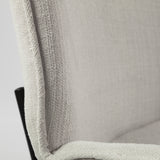 Inala White Fabric Seat Black Metal Frame Dining Chair, Set of 2 from Mercana - Luna Furniture
