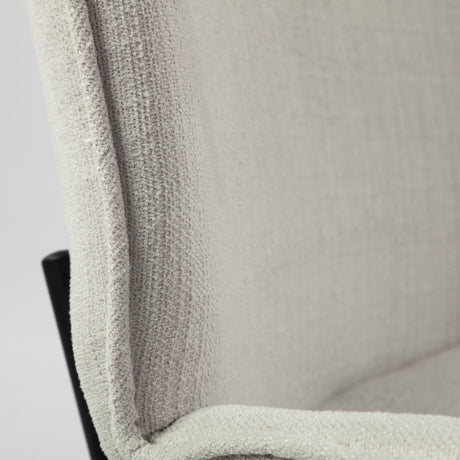 Inala White Fabric Seat Black Metal Frame Dining Chair, Set of 2 from Mercana - Luna Furniture