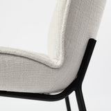 Inala White Fabric Seat Black Metal Frame Dining Chair, Set of 2 from Mercana - Luna Furniture