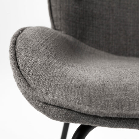 Inala Grey Seat Metal Frame Dining Chair, Set of 2 from Mercana - Luna Furniture