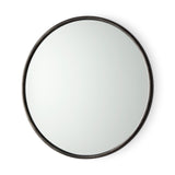 Piper 35.8L x 1.0W x 35.8H Small Black Metal Round Wall Mirror from Mercana - Luna Furniture