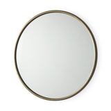 Piper 35.8L x 1.0W x 35.8H Small Gold Metal Round Wall Mirror from Mercana - Luna Furniture