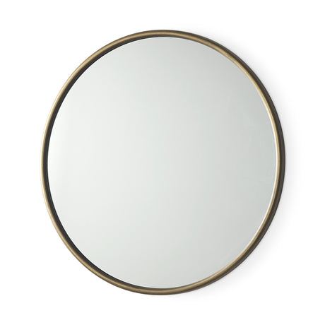 Piper 35.8L x 1.0W x 35.8H Small Gold Metal Round Wall Mirror from Mercana - Luna Furniture