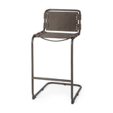 Berbick 43" Total Height Brown/Gray Suede w/ Iron Frame Bar Stool from Mercana - Luna Furniture