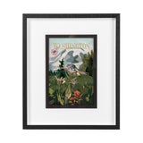 Washington Go USA (M) by Mercana Studio a Framed Art Print Matted under Glass from Mercana - Luna Furniture