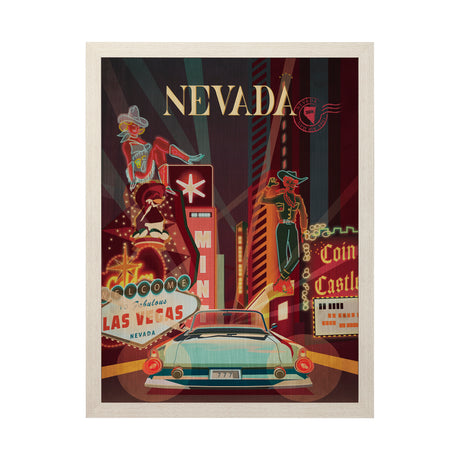 Nevada Go USA (L) by Mercana Studio a Hand Embelished Decograph Framed Art Print from Mercana - Luna Furniture