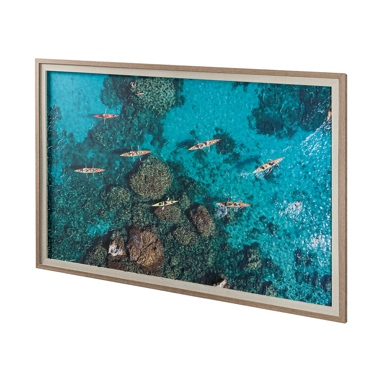 Anthony Quinn Bay by Michele Falzone a Hand Embellished Textured Framed Photo Art Print Matted under from Mercana - Luna Furniture