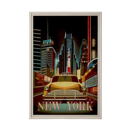 New York Go USA (XL) by Mercana Studio a Hand Embellished Decograph Framed Art Print under Glass from Mercana - Luna Furniture