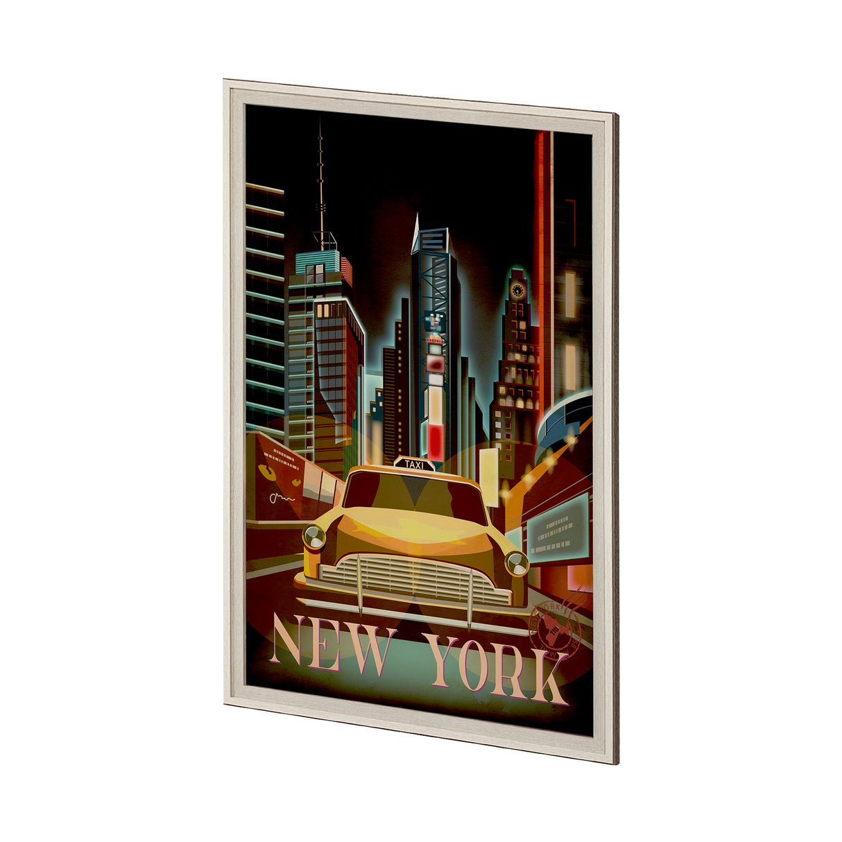 New York Go USA (XL) by Mercana Studio a Hand Embellished Decograph Framed Art Print under Glass from Mercana - Luna Furniture