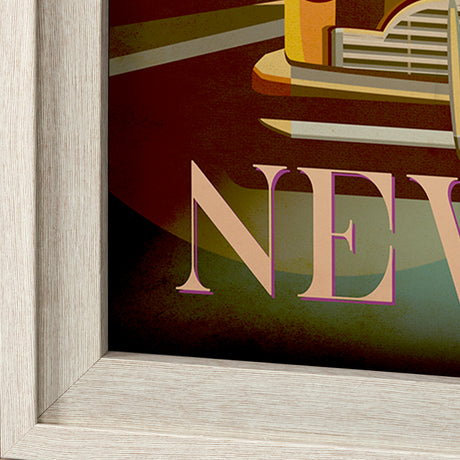 New York Go USA (XL) by Mercana Studio a Hand Embellished Decograph Framed Art Print under Glass from Mercana - Luna Furniture