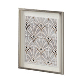 Deco Patterning I by Victoria Barnes a Hand Embellished Textured Framed Art Print Matted under Glass from Mercana - Luna Furniture