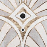 Deco Patterning I by Victoria Barnes a Hand Embellished Textured Framed Art Print Matted under Glass from Mercana - Luna Furniture