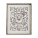 Deco Patterning II by Victoria Barnes Hand Embellished Textured Framed Art Print Matted under Glass from Mercana - Luna Furniture