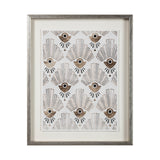 Deco Patterning III by Victoria Barnes Hand Embellished Textured Framed Art Print Matted under Glass from Mercana - Luna Furniture