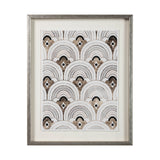 Deco Patterning IV by Victoria Barnes Hand Embellished Textured Framed Art Print Matted under Glass from Mercana - Luna Furniture
