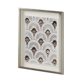 Deco Patterning IV by Victoria Barnes Hand Embellished Textured Framed Art Print Matted under Glass from Mercana - Luna Furniture