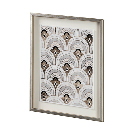Deco Patterning IV by Victoria Barnes Hand Embellished Textured Framed Art Print Matted under Glass from Mercana - Luna Furniture