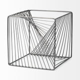 Rochon 8L x 8W Gray Metal Decorative Cube from Mercana - Luna Furniture