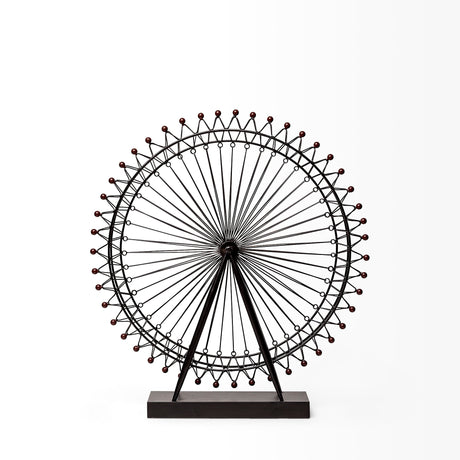 London Eye 3L x 25W Black Metal London Eye Replica from Mercana - Luna Furniture
