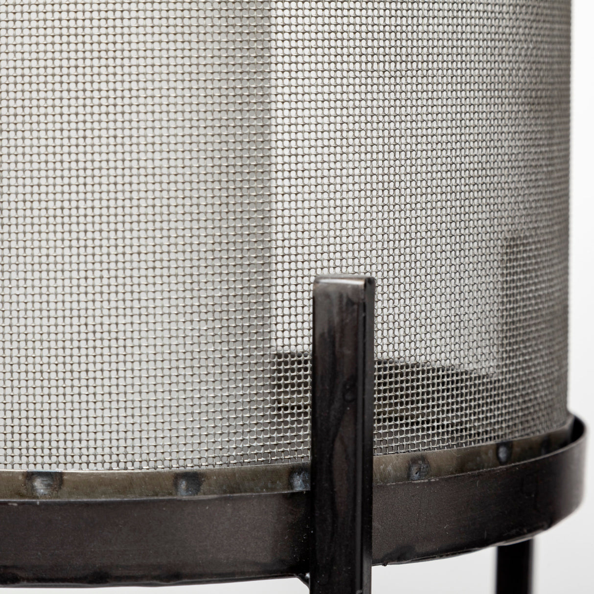 Steen Set of Two Black Meshed Metal Candle Holder Lanterns from Mercana - Luna Furniture