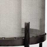 Steen Set of Two Black Meshed Metal Candle Holder Lanterns from Mercana - Luna Furniture
