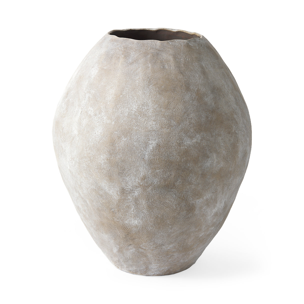 Gobi 19.75L x 24H Large Tan Ceramic Oval Vase from Mercana - Luna Furniture