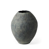 Gobi 16L x 20H Small Gray Ceramic Oval Vase from Mercana - Luna Furniture