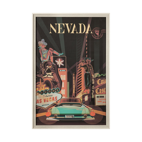 Nevada Go USA (XL) by Mercana Studio a Hand Embelished Decograph Framed Art Print under Glass from Mercana - Luna Furniture