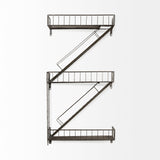 Gastown 42H Wall Mounted Fire Escape Shelf from Mercana - Luna Furniture