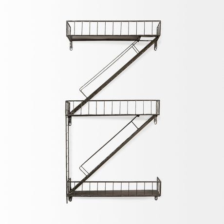 Gastown 42H Wall Mounted Fire Escape Shelf from Mercana - Luna Furniture