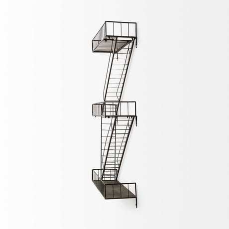 Gastown 42H Wall Mounted Fire Escape Shelf from Mercana - Luna Furniture