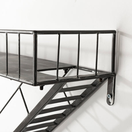 Gastown 42H Wall Mounted Fire Escape Shelf from Mercana - Luna Furniture