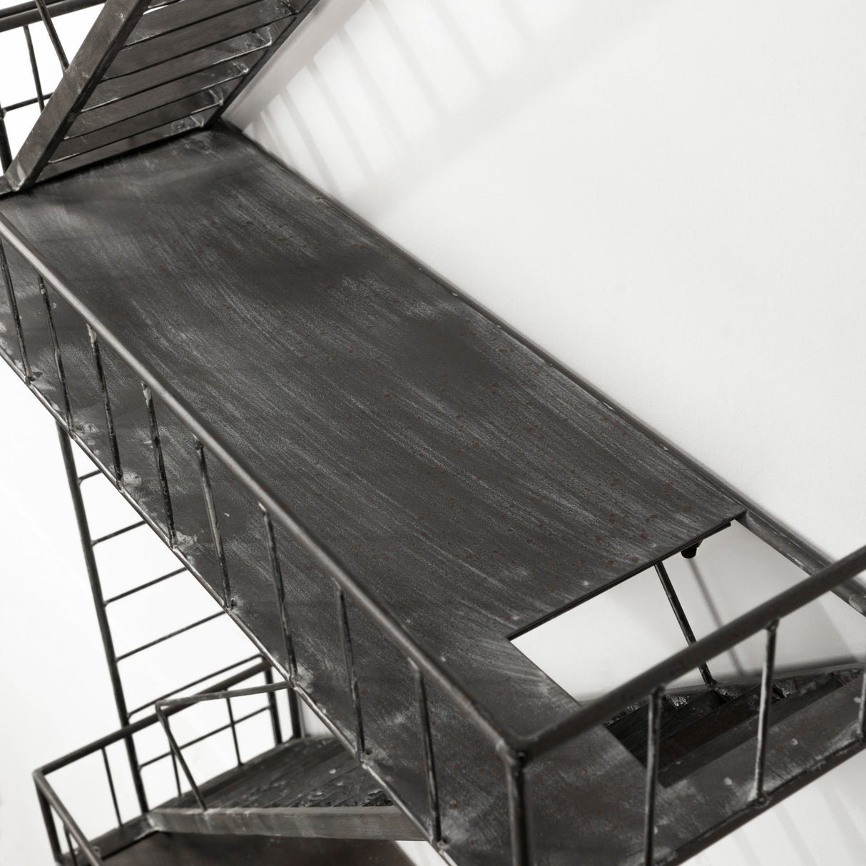 Gastown 42H Wall Mounted Fire Escape Shelf from Mercana - Luna Furniture