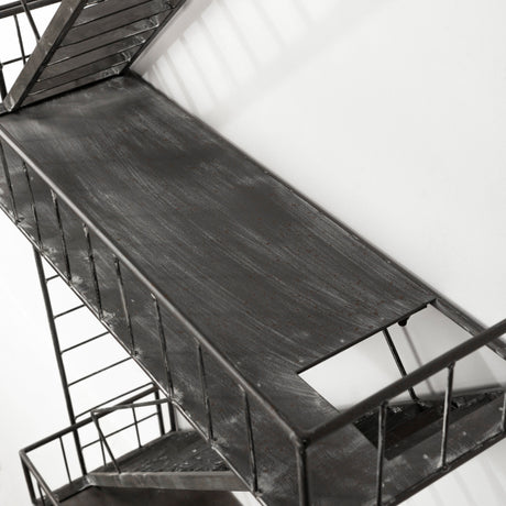 Gastown 42H Wall Mounted Fire Escape Shelf from Mercana - Luna Furniture