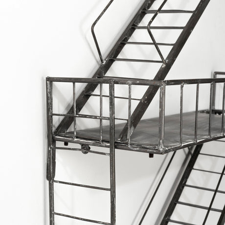 Gastown 42H Wall Mounted Fire Escape Shelf from Mercana - Luna Furniture