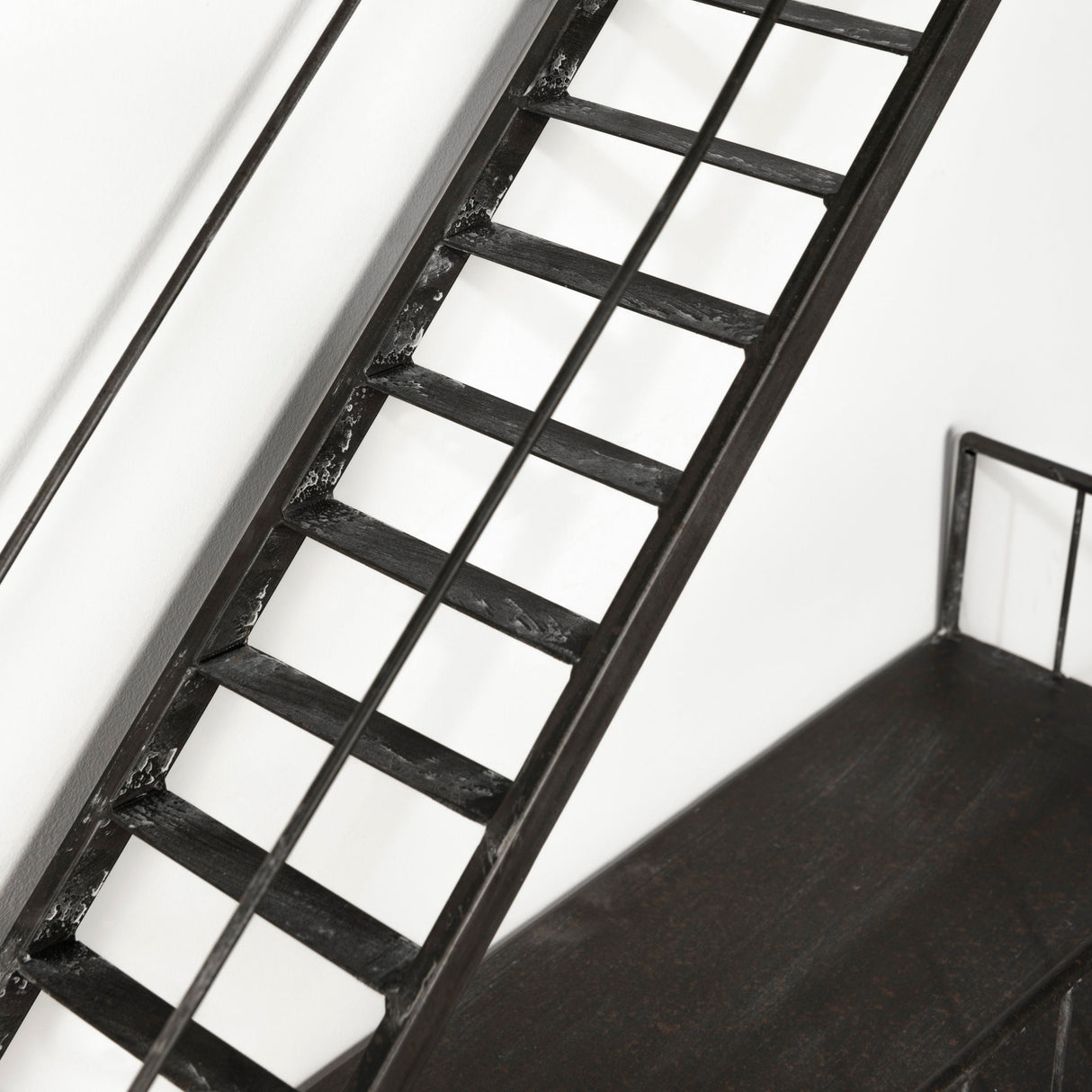 Gastown 42H Wall Mounted Fire Escape Shelf from Mercana - Luna Furniture