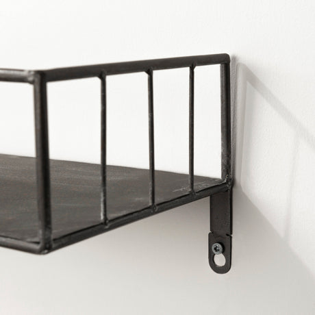 Gastown 42H Wall Mounted Fire Escape Shelf from Mercana - Luna Furniture
