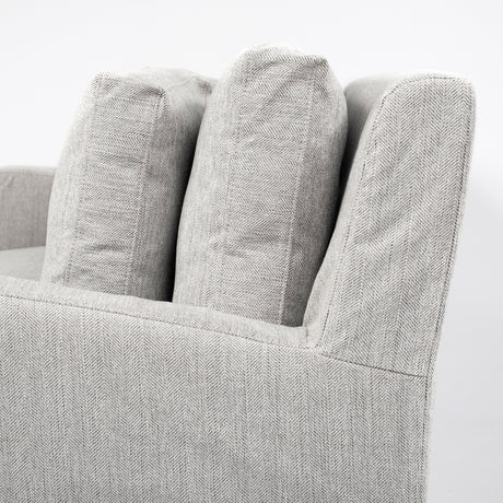 Denly II 92.5 X 38.25 X 34.5 Frost Gray Slipcover Three Seater Sofa from Mercana - Luna Furniture