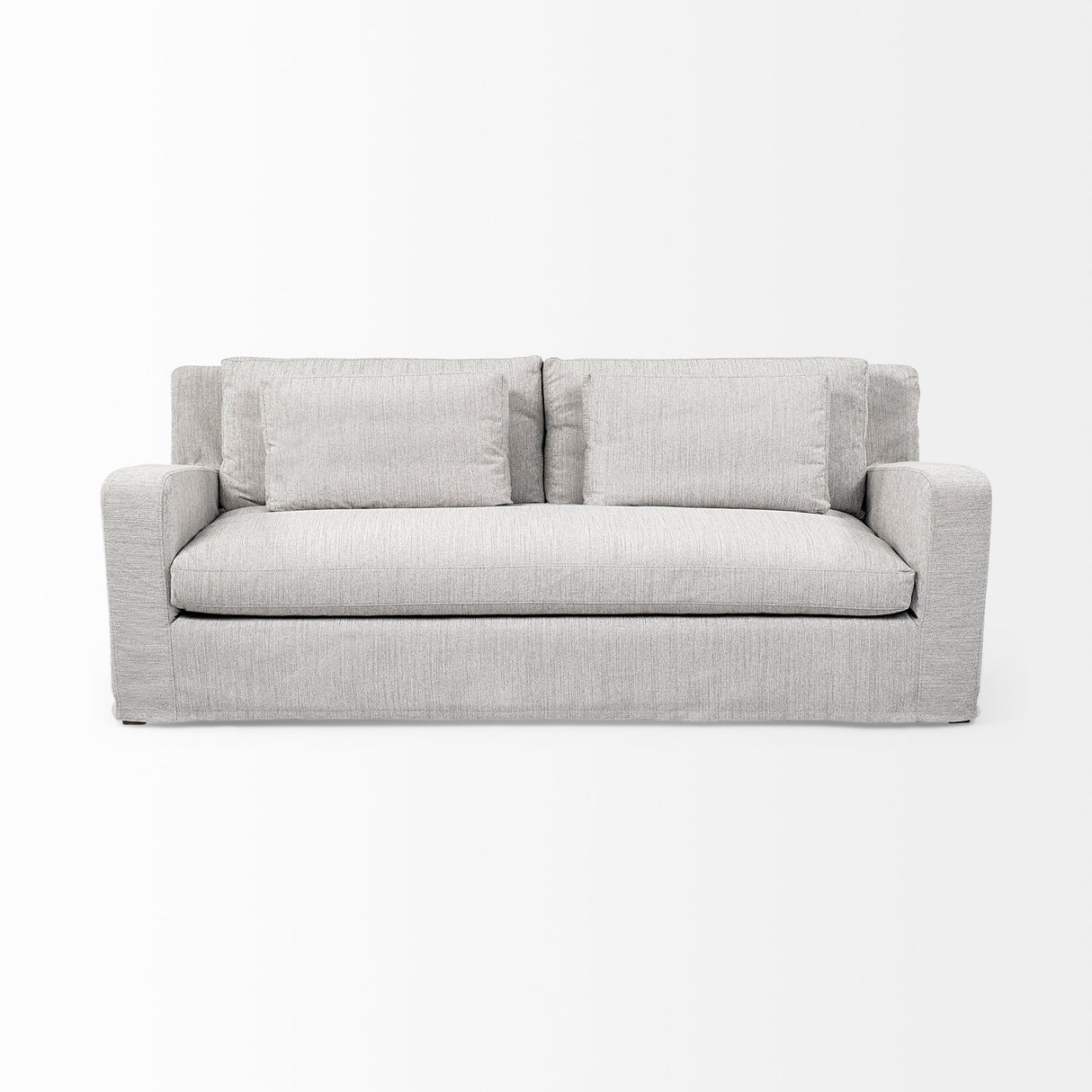 Denly II 92.5 X 38.25 X 34.5 Frost Gray Slipcover Three Seater Sofa from Mercana - Luna Furniture