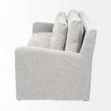 Denly II 92.5 X 38.25 X 34.5 Frost Gray Slipcover Three Seater Sofa from Mercana - Luna Furniture