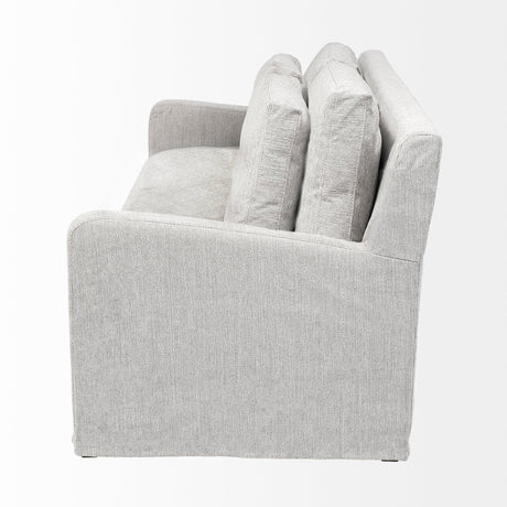 Denly II 92.5 X 38.25 X 34.5 Frost Gray Slipcover Three Seater Sofa from Mercana - Luna Furniture