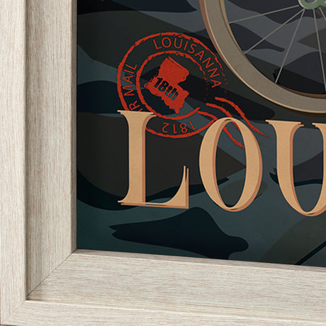 Louisiana Go USA (XL) by Mercana Studio a Hand Embellished Decograph Framed Art Print under Glass from Mercana - Luna Furniture
