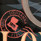 Louisiana Go USA (XL) by Mercana Studio a Hand Embellished Decograph Framed Art Print under Glass from Mercana - Luna Furniture