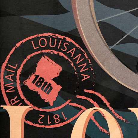 Louisiana Go USA (XL) by Mercana Studio a Hand Embellished Decograph Framed Art Print under Glass from Mercana - Luna Furniture