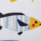 Patterned Fish I by Victoria Barnes a Hand Embellished Textured Framed Art Print Matted under Glass from Mercana - Luna Furniture