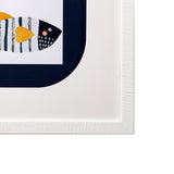 Patterned Fish II by Victoria Barnes a Hand Embellished Textured Framed Art Print Matted under Glass from Mercana - Luna Furniture