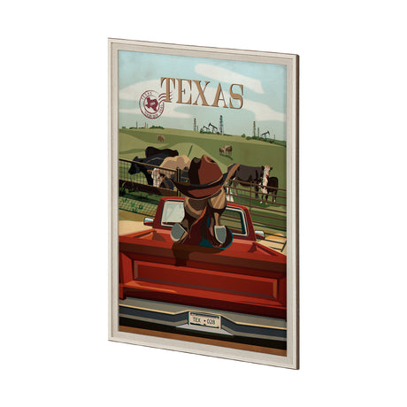 Texas Go USA (XL) by Mercana Studio a Hand Embellished Decograph Framed Art Print under Glass from Mercana - Luna Furniture
